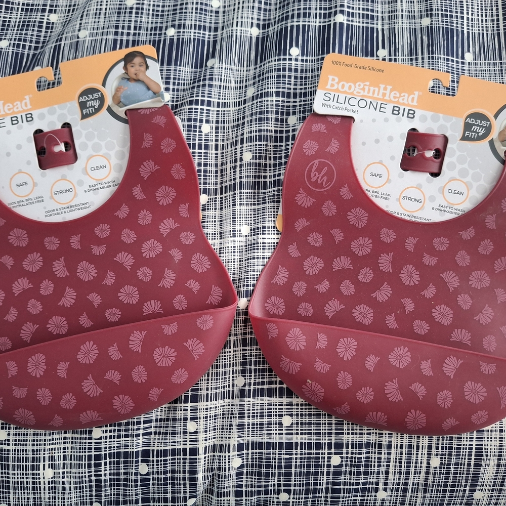 Silicone Bib - Red